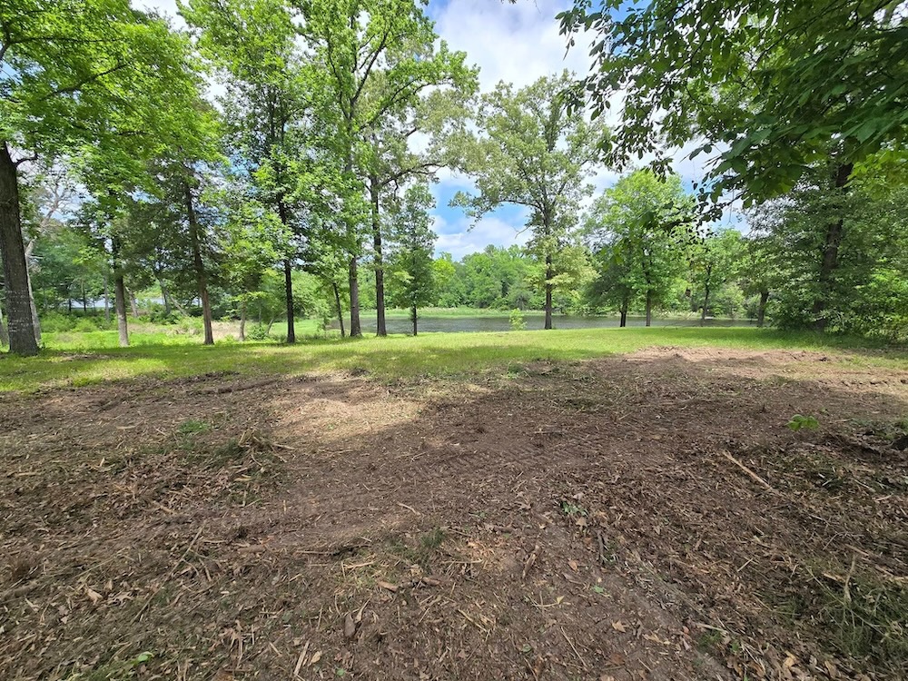 Land clearing project complete near pond in Wood County TX